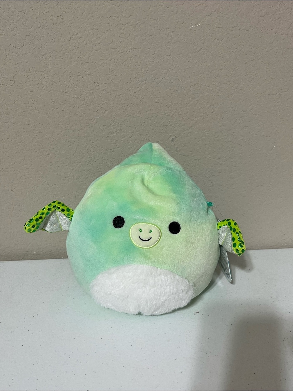 Squishmallows Green Tie Dye 7" Fletcher Pterodactyl Dinosaur Stuffed Plush NWT